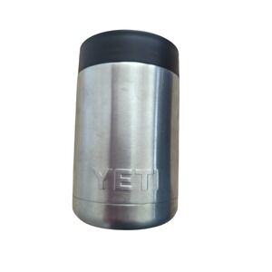 YETI Rambler 12 oz Colster Can Insulator Stainless Steel Silver Drink Cooler